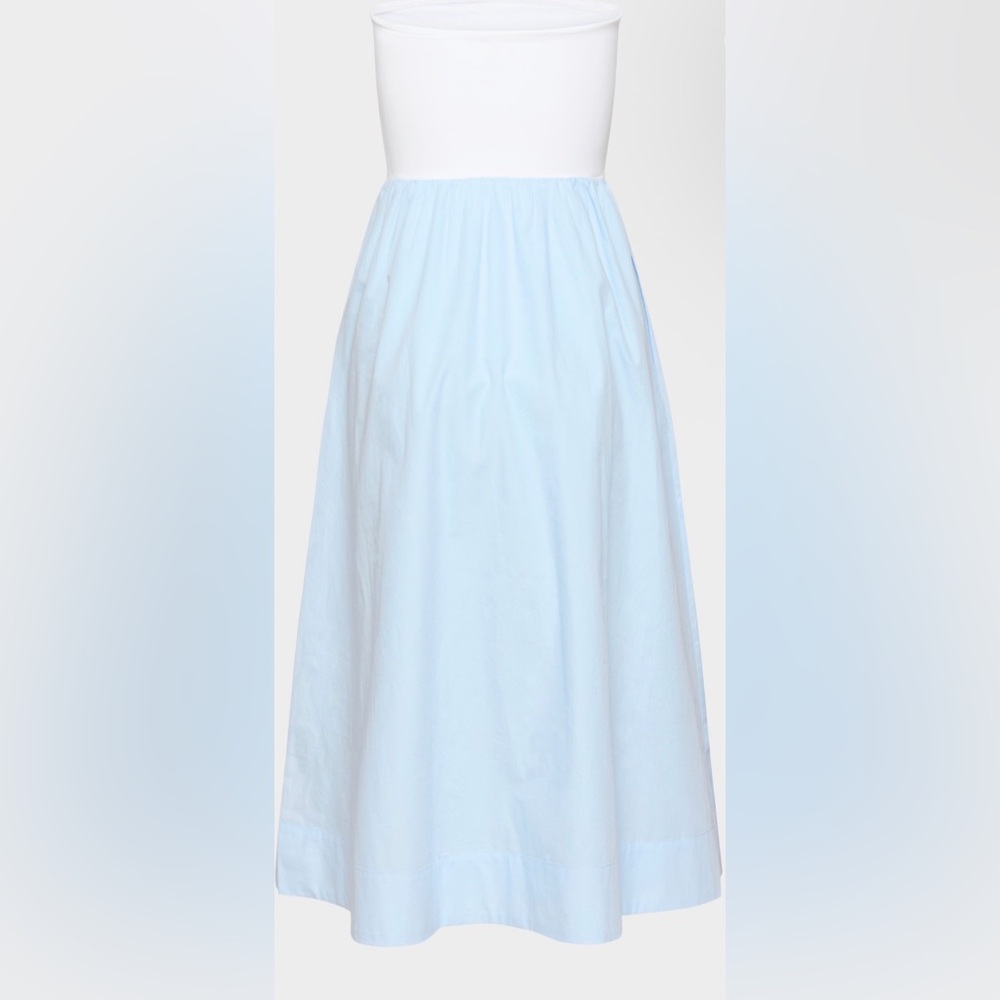 Aritzia Fluid Poplin Dress Skyline Blue - Picture 2 of 8